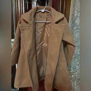 Ruffle Butts Tan Coat witj Ruffled Back